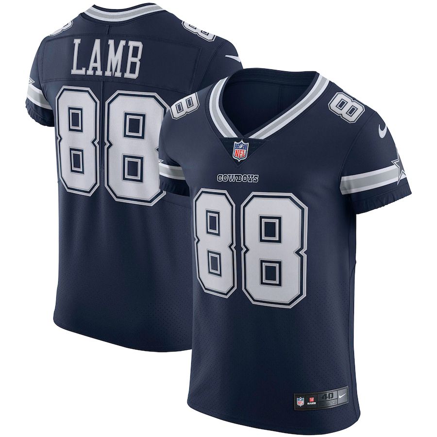 Men Dallas Cowboys #88 CeeDee Lamb Nike Navy Vapor Elite NFL Jersey